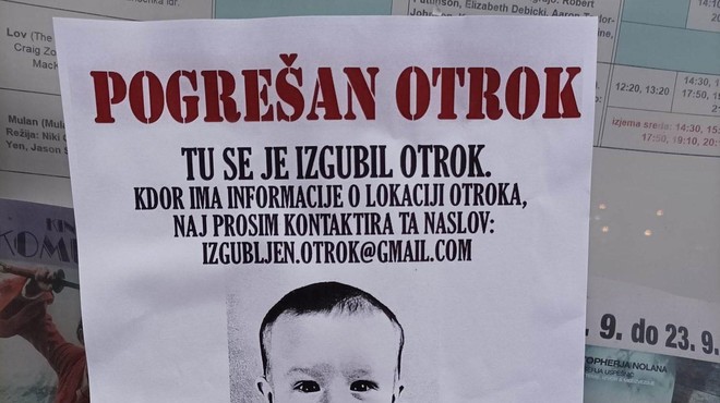 Ljubljano preplavili plakati z obvestilom o pogrešanem otroku, kaj pravi policija? (foto: Uredništvo)