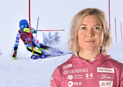 Nekdanja slovenska smučarka med spustom po strmini padla in z glavo močno udarila v skalo