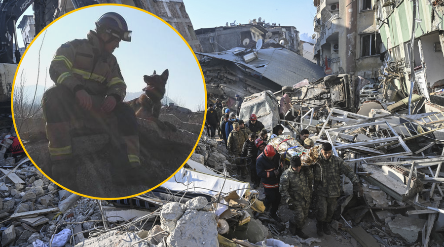 Celjan Tomaž in psiček Gringo v prvi bojni vrsti tragedije v Turčiji (foto: Profimedia/Facebook/Tomaž Fražumerič/fotomontaža)