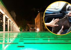 Drzna tatvina: pristopil je za njen hrbet in ji z rame strgal torbico