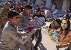 Čudež: pod ruševinami več ur živa zakopana z 10 dni starim sinom, oba sta preživela