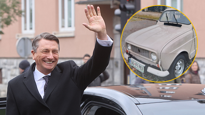 Vemo, kje je bil Pahor, ko je naznanil novega lastnika svoje katrce (ne, ni bil v udobju domačega kavča) (foto: Žiga Živulović jr./BOBO/Instgram/Borut Pahor/fotomontaža)