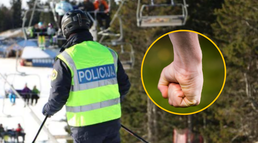 Nasilen izgred na slovenskem smučišču: med čakanjem na vlečnico pretepel moškega (foto: Slovenska policija/Profimedia/fotomontaža)