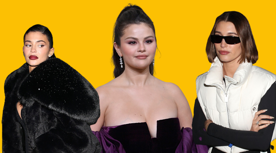 Kylie Jenner, Selena Gomez, Hailey Bieber. (foto: Profimedia/fotomontaža)