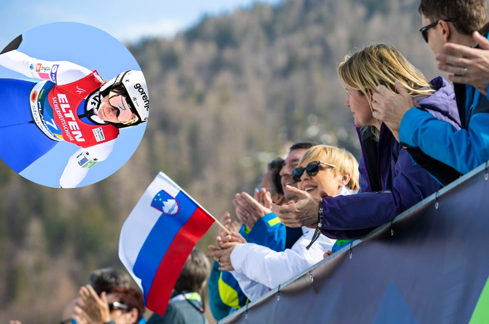 V Planici je pesti stiskala tudi predsednica: "Občudujem vašo neustrašnost" (foto: Twitter/Nataša Pirc Musar/Bobo/fotomontaža)