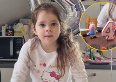 Karolina, ki ima smrtonosno redko bolezen, je praznovala 4. rojstni dan: komaj je čakala, da bo upihnila svečke (FOTO)