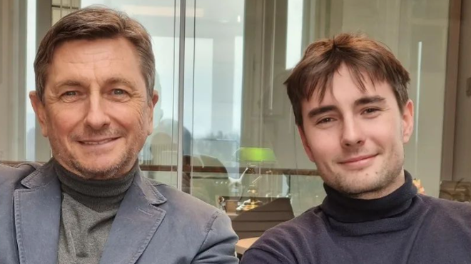 Pahor presrečen: obiskal ga je sin Luka in ga presenetil z eno stvarjo (foto: Instagram/Borut Pahor)