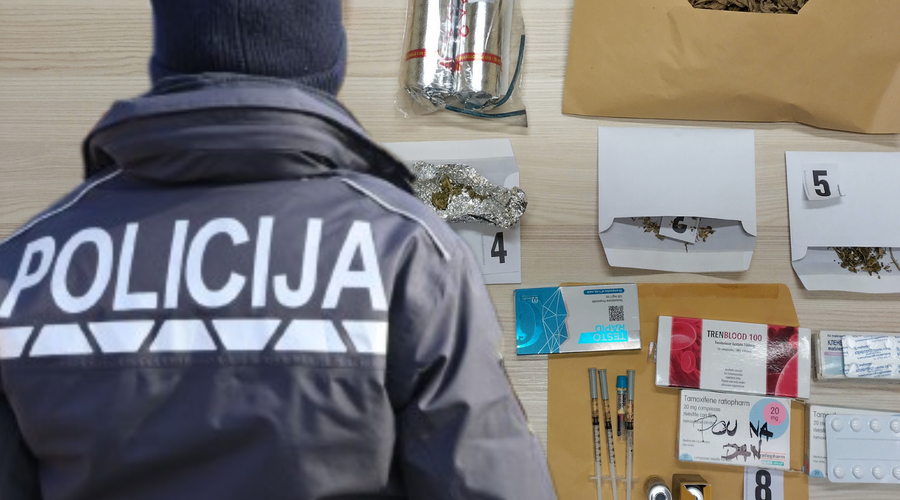 Kriminalistična preiskava: 22-letniku zasegli več različnih prepovedanih drog (foto: PU Celje/Žiga Živulovič jr./Bobo/fotomontaža)