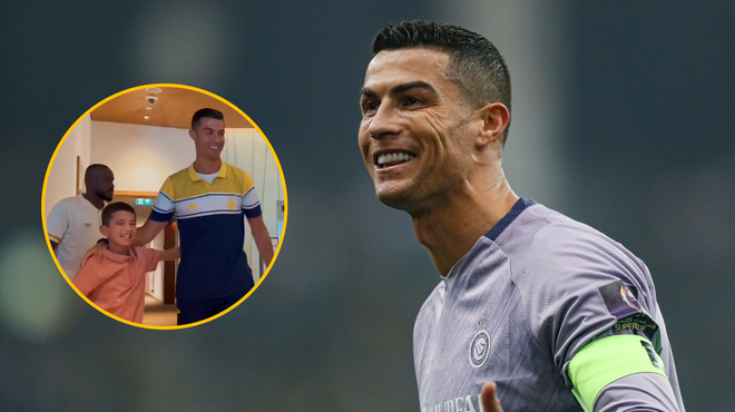 Cristiano Ronaldo s to gesto ganil svet: ne boste verjeli, kako je razveselil 10-letnega dečka (VIDEO) (foto: Profimedia/Twitter/Turki Alalshikh/posnetek zaslona/fotomontaža)