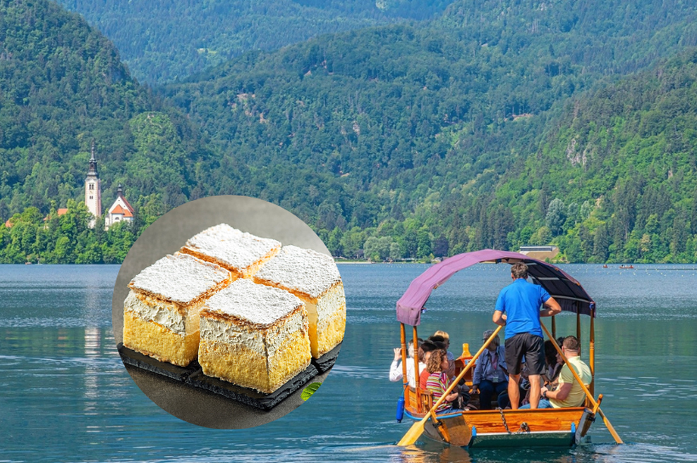 Ameriški turist Jeff priznal, kaj si misli o slavni blejski kremšniti: končno sem jo poskusil in moram reči... (foto: Profimedia/fotomontaža)