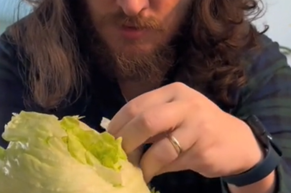 Razkrivamo preprost trik s solato, ki vam bo olajšal življenje: nikoli več je ne boste pripravljali drugače (foto: TikTok/sidneyraz/posnetek zaslona)