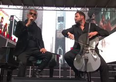 Popoln nastop: Stjepan Hauser in Andrea Bocelli v New Yorku za trenutek zaustavila čas (VIDEO)