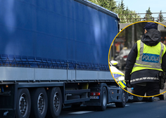 Huda prometna nesreča na parkirišču trgovine v Laškem: voznik tovornjaka med vzvratno vožnjo zapeljal čez pešca