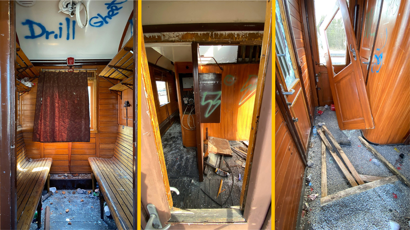 Notranjosti muzejskega vagona v Kidričevem so se lotili vandali.