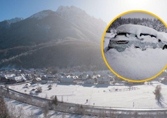 Bela snežinka, ki pada ... v aprilu! Nekateri deli Slovenije pod debelo snežno odejo (poglejte, kje je najdebelejša)