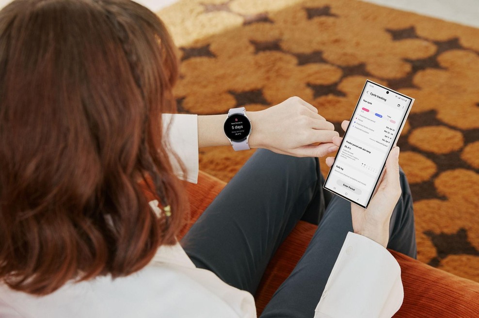 Sledenje mesečnemu ciklu na podlagi merjenja temperature kože je sedaj na voljo v seriji Galaxy Watch5 v 32 državah (foto: promocijska fotografija)