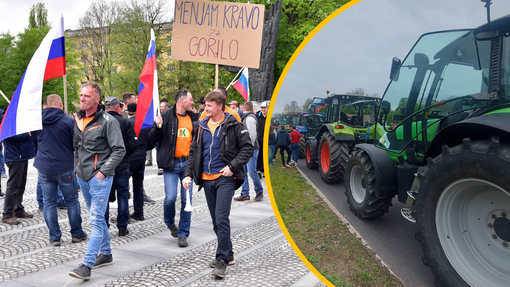 Jezni kmetje preplavili Ljubljano: policisti priporočajo, da se središču mesta izognete (FOTO)