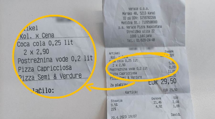 Slovenci vse bolj prevzemajo prakso iz tujine: v restavracijah začeli zaračunavati tudi to (foto: Uredništvo)