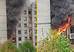 FOTO in VIDEO: Zagorelo stanovanje v bloku, več oseb so odpeljali v bolnišnico