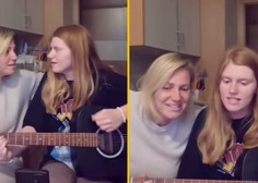VIDEO: Mama in hči spontano zapeli uspešnico našega priljubljenega pevca in na družbenih omrežjih navdušili Slovence