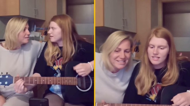 VIDEO: Mama in hči spontano zapeli uspešnico našega priljubljenega pevca in na družbenih omrežjih navdušili Slovence (foto: Facebook/Manca Grubic)