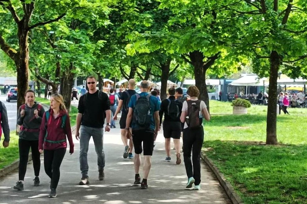 FOTO: Ljubljano preplavili pohodniki in tekači (foto: Uredništvo)