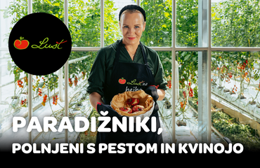 PARADIŽNIKI, POLNJENI S PESTOM IN KVINOJO