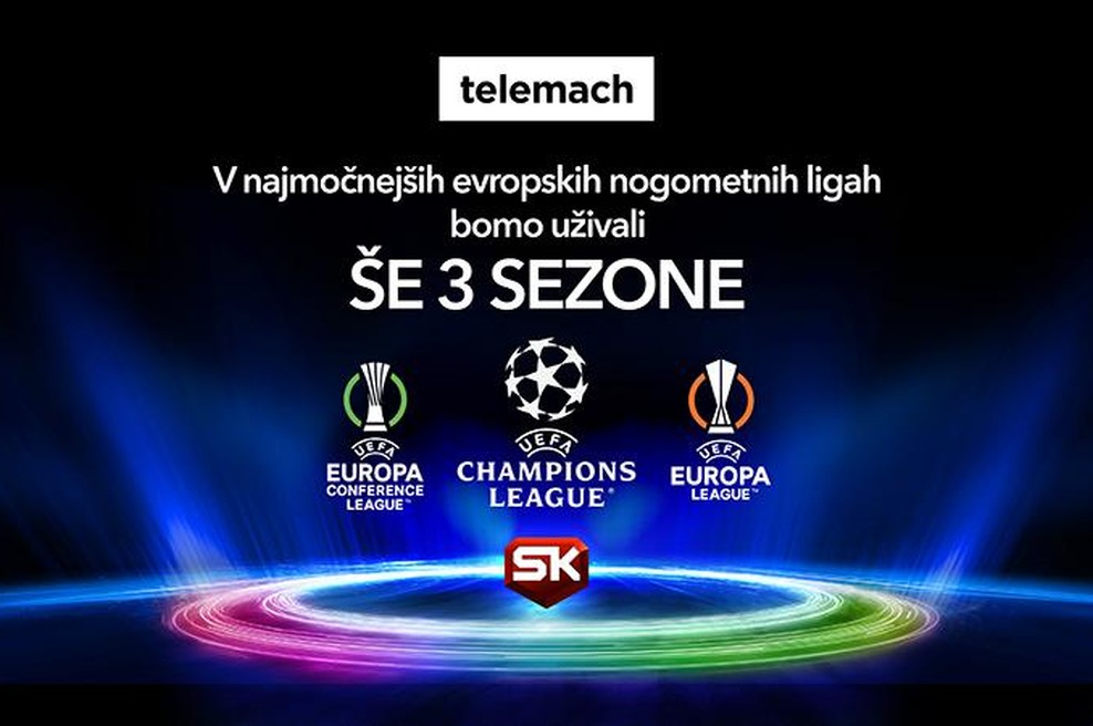 Uporabniki Telemacha bodo lahko do leta 2027 uživali v nogometnih tekmah UEFA Lige prvakov, UEFA Evropske lige in UEFA Konferenčne lige na Sportklubu (foto: promocijska fotografija)