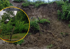 Slovenec v objektiv ujel trenutek, ko se je sprožil zemeljski plaz: posnetek je spektakularen (VIDEO)