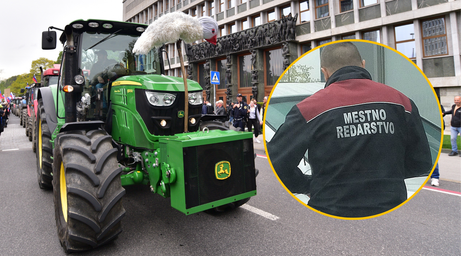 Bo slovenske kmete protestiranje udarilo po žepu? Za vožnjo s traktorjem v Ljubljani uvajajo globe (foto: Igor Kupljenik/Bobo/fotomontaža)