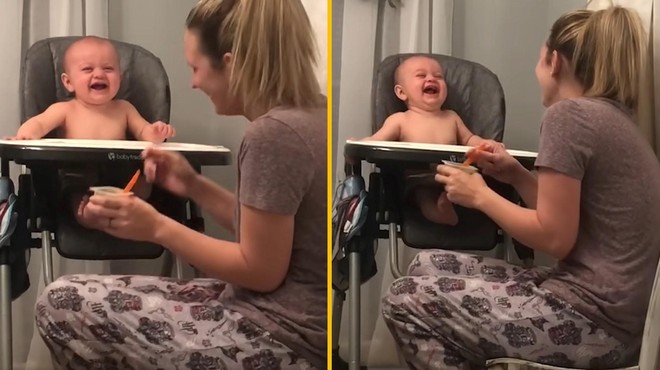 VIDEO, ob katerem se boste hihitali: dojenček se ne more nehati smejati svoji mamici (foto: Facebook/Lessons Learned In Life/posnetek zaslona)