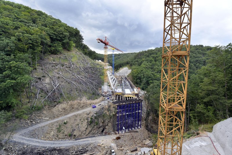 Začetek gradbenih del viadukta Glinščica.