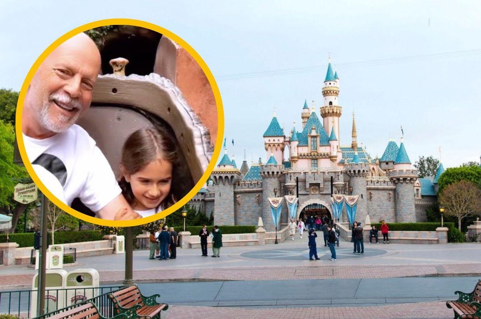 Bruce Willis v Disneylandu: s to potezo je navdušil svet (foto: Profimedia/Instagram/Emma Hemming Willis/fotomontaža)