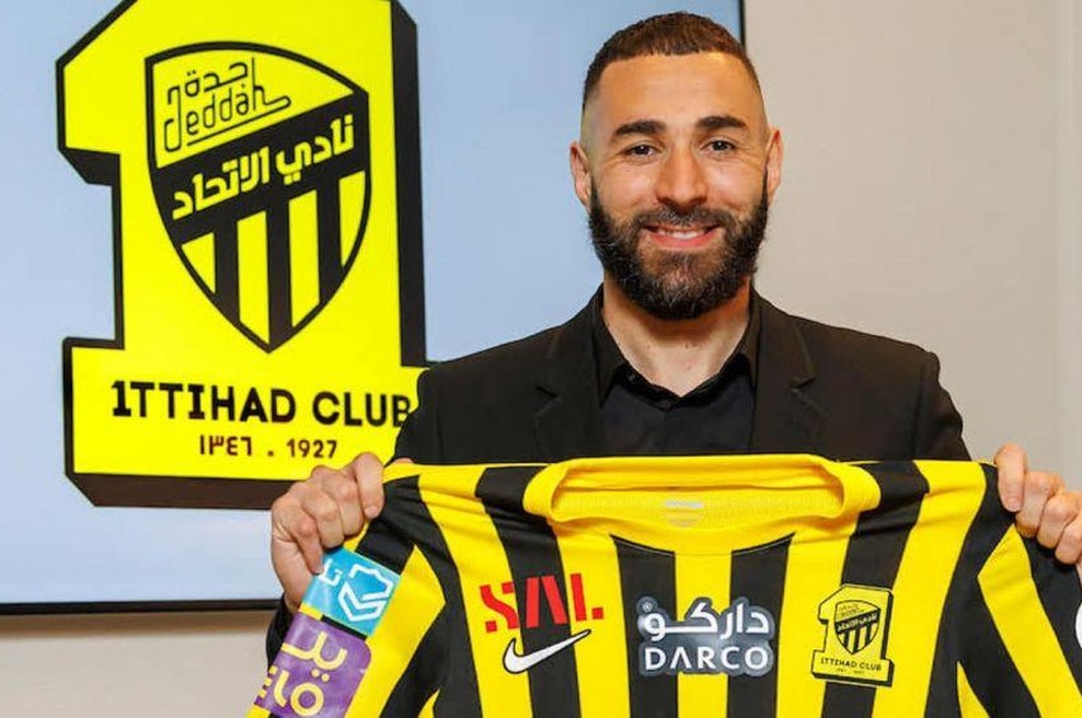 Arabsko bogastvo premamilo tudi zlato žogo: Karim Benzema bo Ronaldov velik tekmec, njegova plača osupne (foto: Al Ittihad)