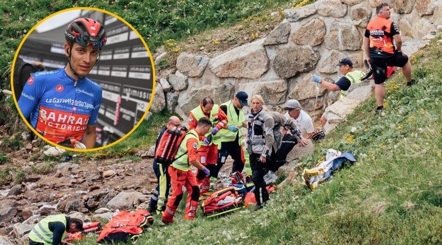 Grozljivka na kolesarski dirki: moštvenega kolega dveh Slovencev so morali oživljati! (Nepremično ležal v vodi) (foto: Profimedia/fotomontaža)