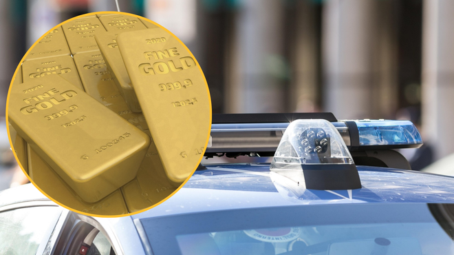 Policisti tik ob slovenski meji zasegli 20 kilogramov čistega zlata: njegova vrednost je astronomska (foto: Profimedia/fotomontaža)