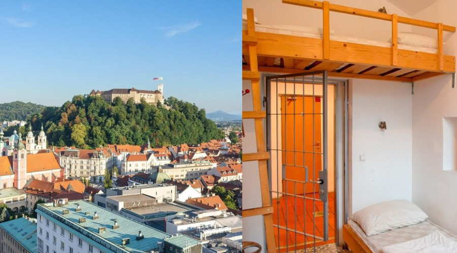 Ljubljanski hostel, kjer turisti plačujejo za spanje v zaporniški celici, pred posebnim mejnikom (foto: Profimedia/fotomontaža)