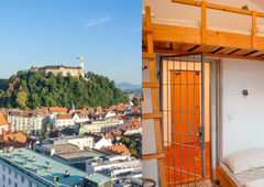Ljubljanski hostel, kjer turisti plačujejo za spanje v zaporniški celici, pred posebnim mejnikom