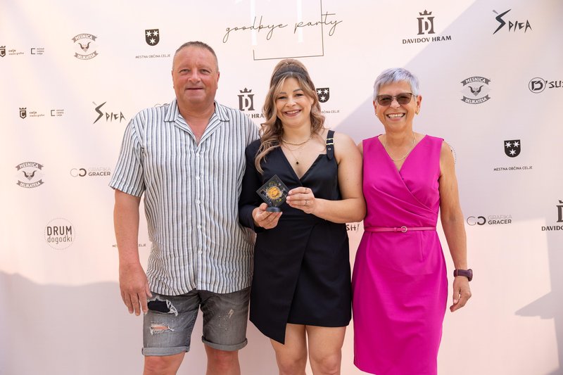 Tina Trstenjak s starši, Borisom in Silvo Trstenjak