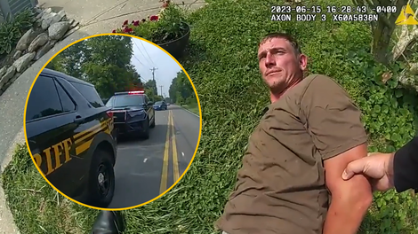 VIDEO: Ubil svoje sinove in mirno gledal njihova trupla, dokler ga niso prijeli policisti (aretacijo so posneli)