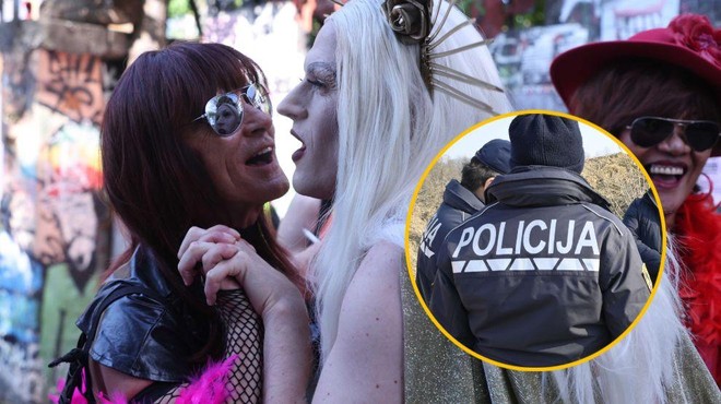 Na Paradi ponosa so se policisti fotografirali s storilci nasilnih dejanj?! (policija pojasnila ozadje) (foto: Žiga Živulovič jr./Bobo/fotomontaža)