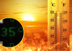 Peklenske temperature prvega letošnjega vročinskega vala: kljub jasnemu vremenu ozračje nad Slovenijo motno