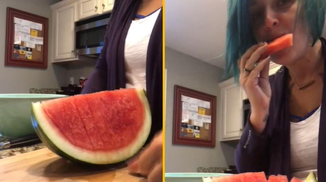 Najlažji način za rezanje lubenice: potrebujete nekaj, kar večina ljudi že ima doma (VIDEO) (foto: Reddit/posnetek zaslona)