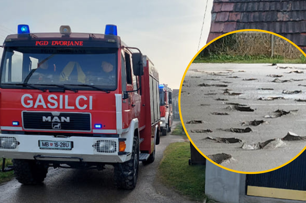 Vandali uničili ure in ure prostovoljnega dela slovenskih gasilcev (razočaranje članov društva je veliko) (foto: Facebook/Gasilci Dvorjane/fotomontaža)