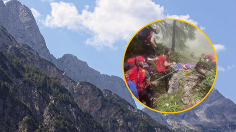 Tragičen dan v slovenskih gorah: planincu ni bilo več pomoči, pohodnico je hudo poškodovala skala