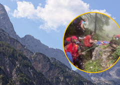 Tragičen dan v slovenskih gorah: planincu ni bilo več pomoči, pohodnico je hudo poškodovala skala