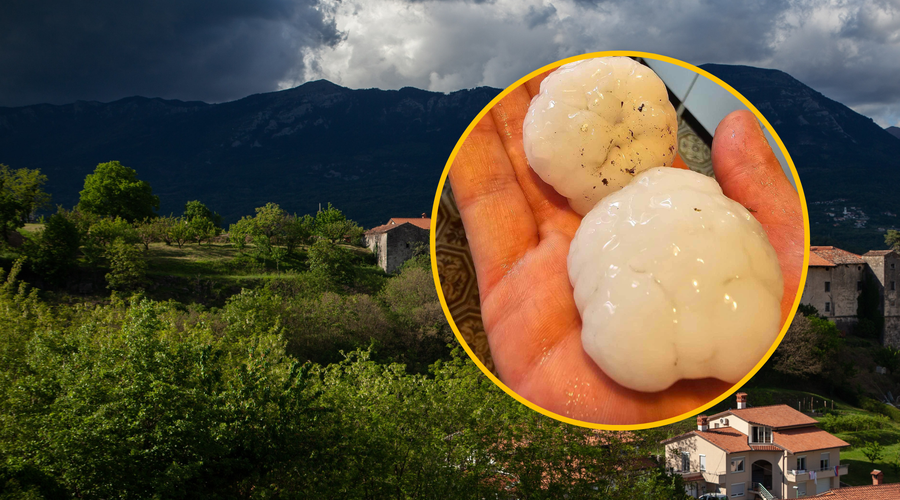 FOTO: Sodni dan v Sloveniji: padala kot pest debela toča, orkanski veter rušil drevesa in odkrival strehe (foto: Alen Milavec/Bobo/Facebook/neurje.si/fotomontaža)