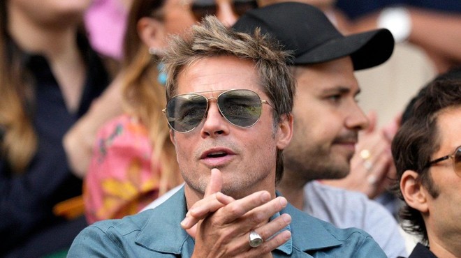 Hollywoodski lepotec Brad Pitt v Wimbledonu v zanimivi družbi (FOTO) (foto: Profimedia)