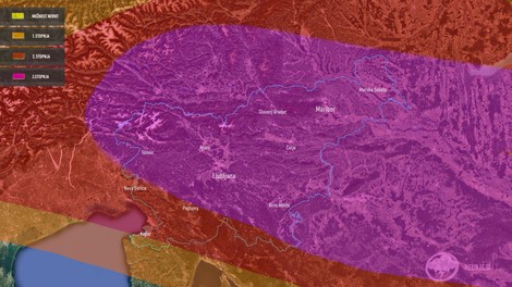 Zopet bo pestro: za današnji dan izdano najvišje vremensko opozorilo, če se nahajate v vijoličnem območju, pazite nase!