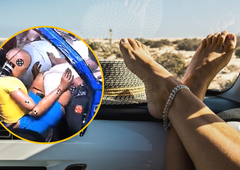 FOTO: Noge na armaturni plošči med vožnjo z avtomobilom? Posledice, ki jih lahko pri tem utrpite, so grozljive